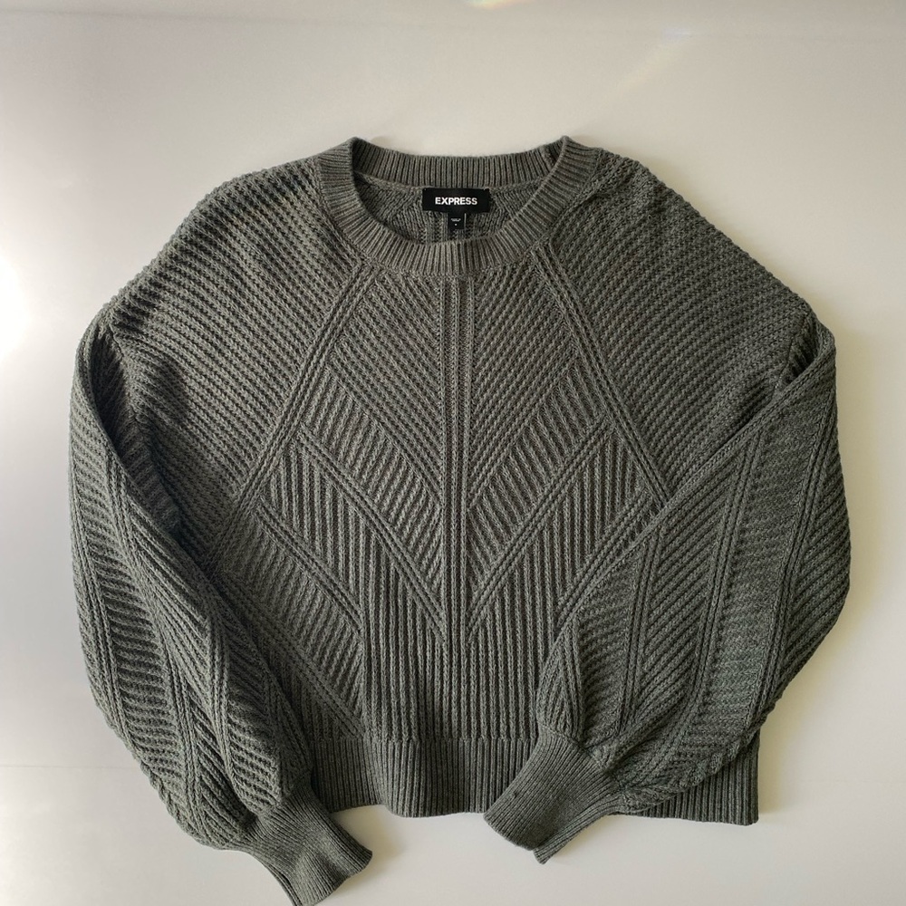 Express Grey Knit Sweater
